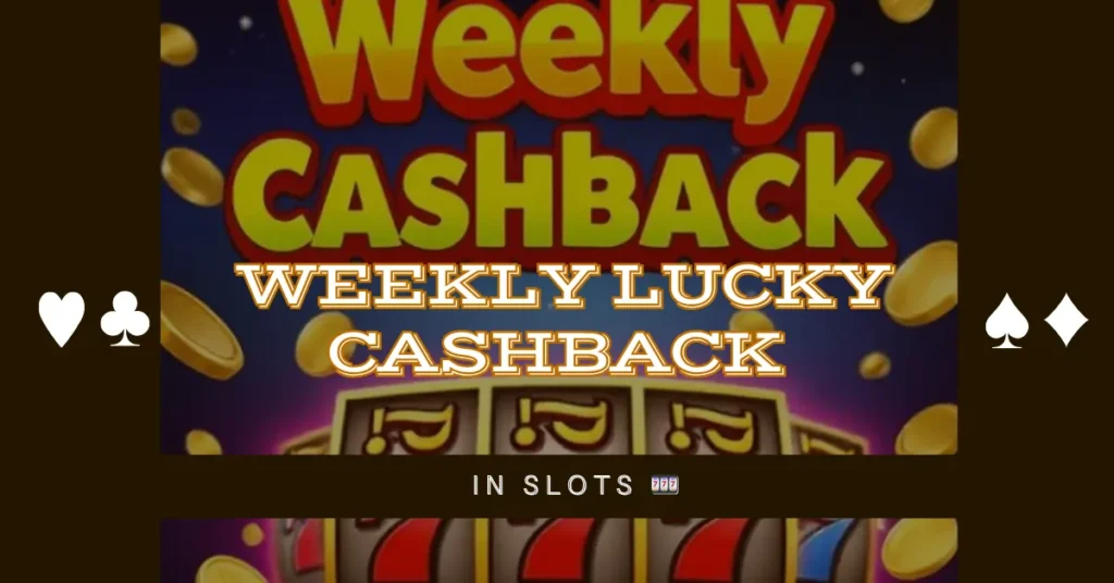 Weekly Lucky Cashback in Slots 1 Weekly Lucky Cashback in Slots 🎰